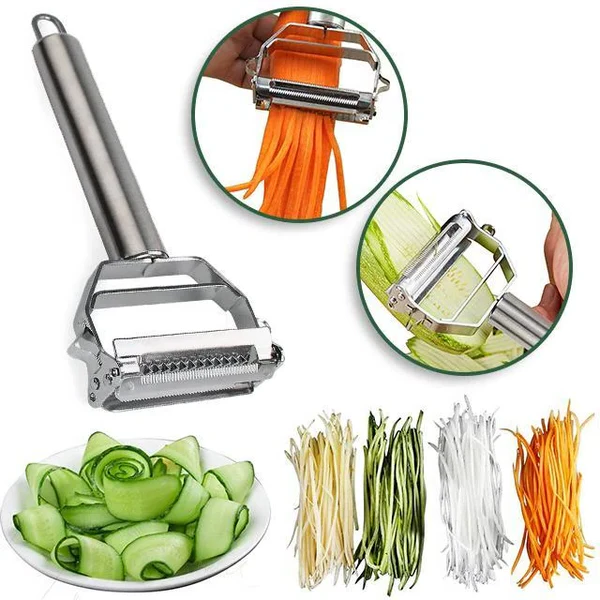 Dual-Blade Peeler for Slicing