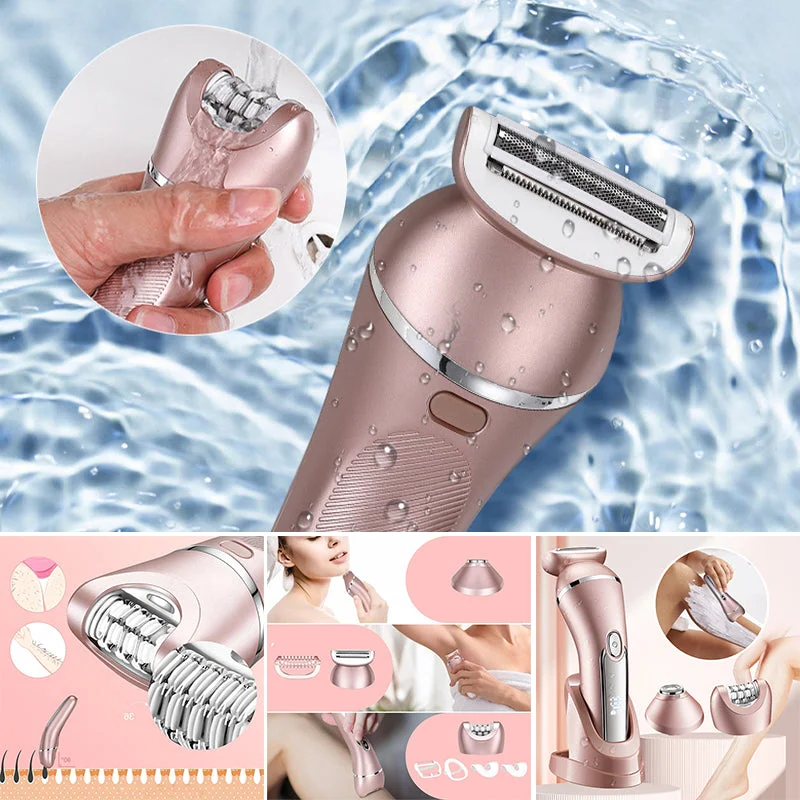 3-in-1 Waterproof Electric Shaver for Women – USB Rechargeable Painless Hair Removal for Legs, Underarms & Bikini Line, Wet/Dry Cordless Shaver