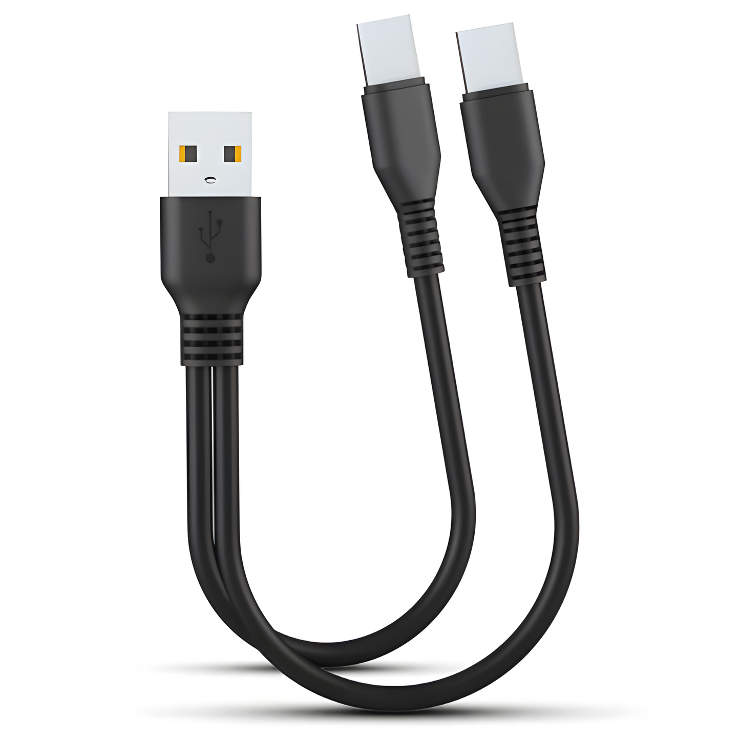2-in-1 Multi USB Charging Cable – Dual Connector Fast Charge Cord with Micro USB & Type C or Double Type C for Android, Tablets & Accessories
