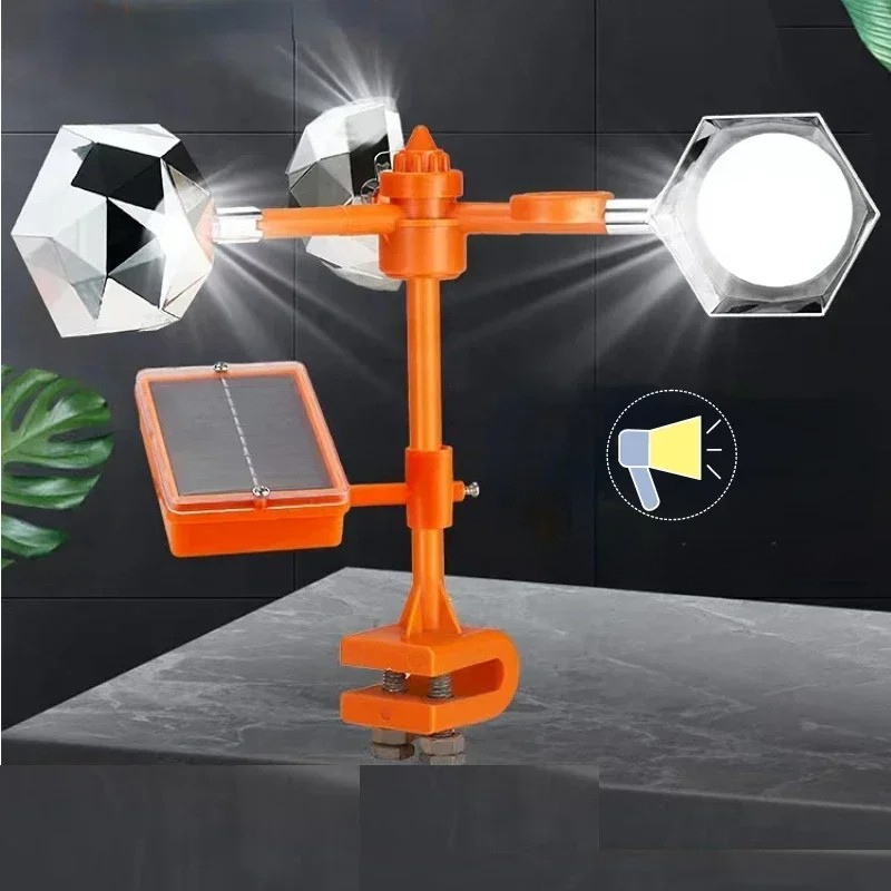 360° Reflective Solar Powered Rotating Bird Repeller – Outdoor Pest Deterrent Spinner for Garden, Roof, Balcony & Orchard Bird Control