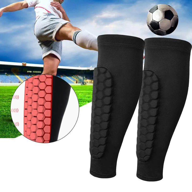 Honeycomb Soccer Shin Guards – Lightweight Protective Football Leg Guards for Men, Women & Youth, Non-Slip Compression Soccer Equipment